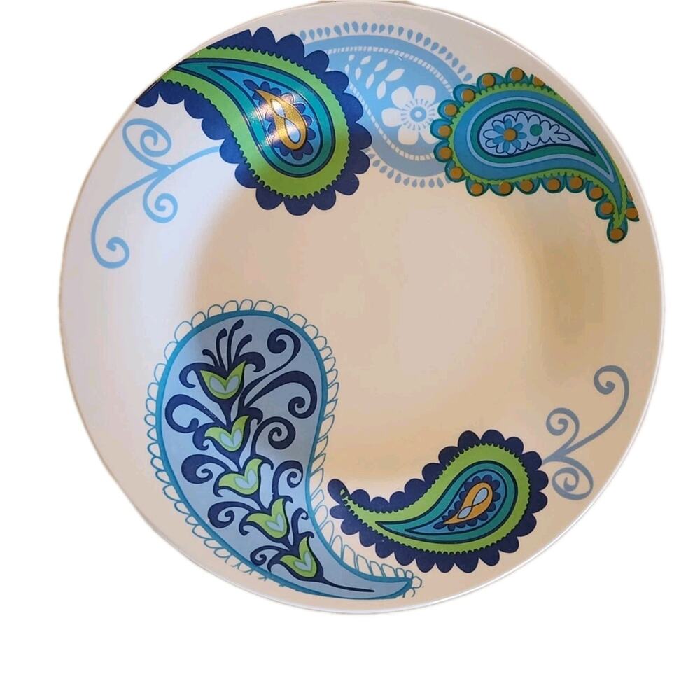 Royal Norfolk Paisley 8" Salad Plate White Blue Green Replacement Dinner Ware
